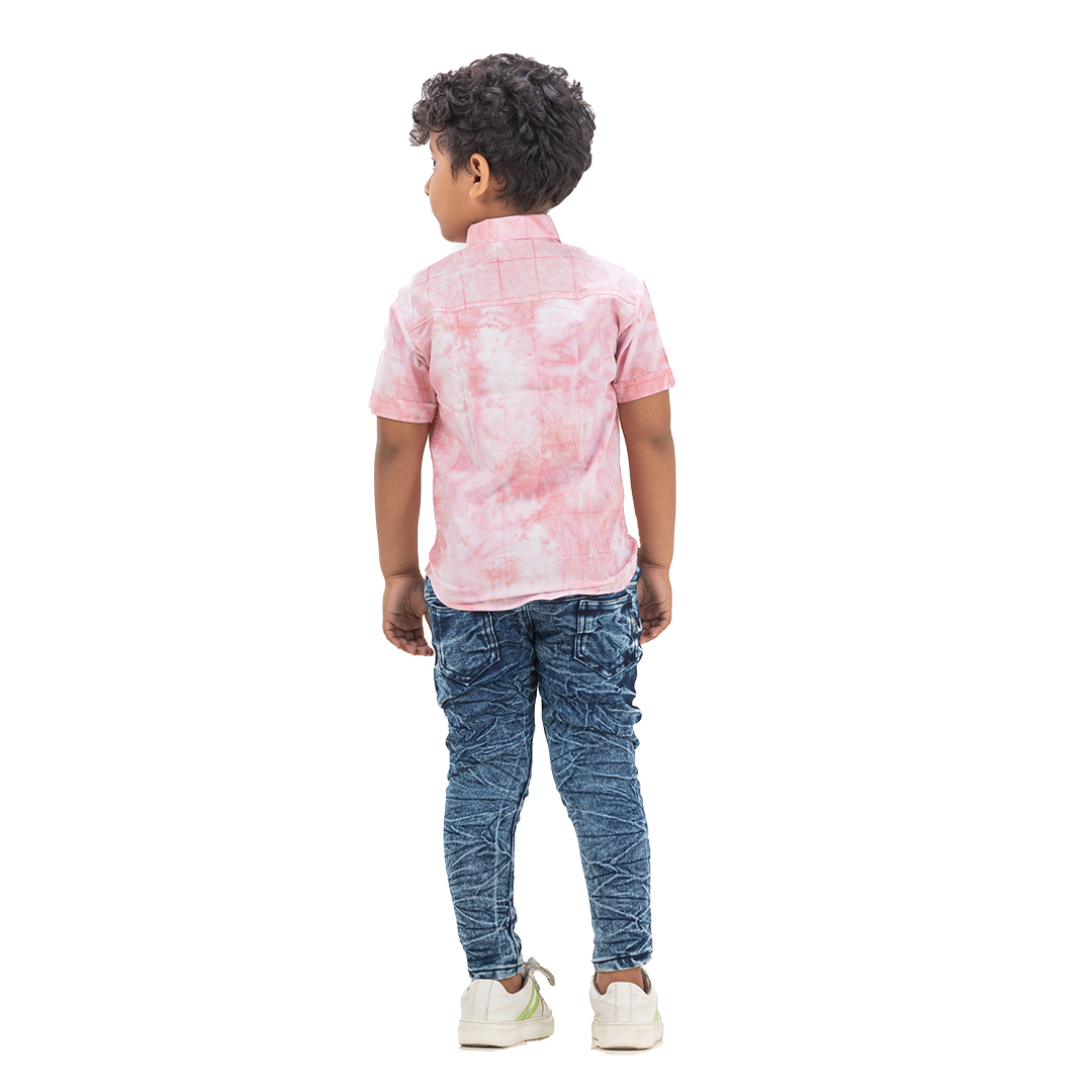 Kids Half Sleeve Shirt Pure Cotton Imported Cloud Wash_10