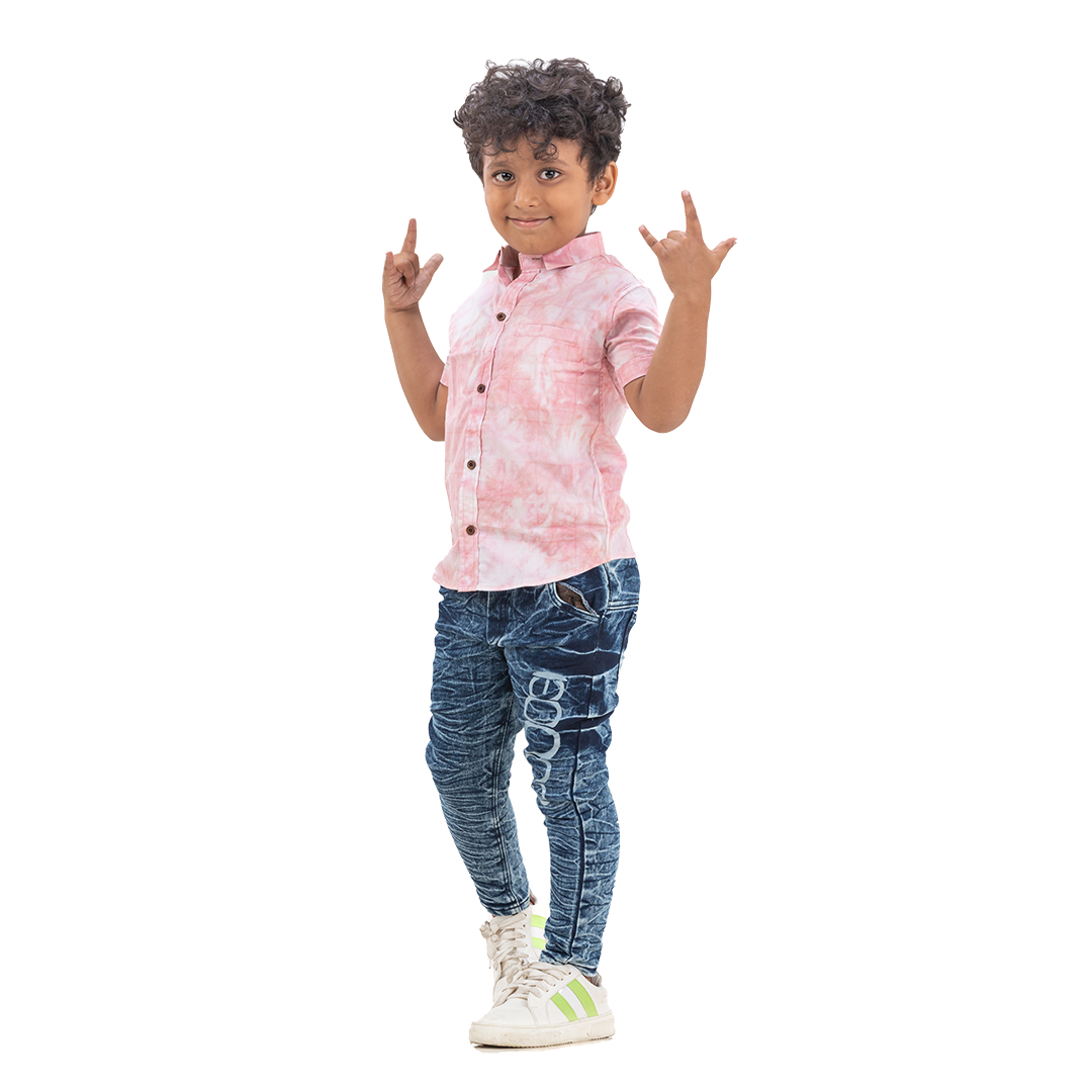 Kids Half Sleeve Shirt Pure Cotton Imported Cloud Wash_6