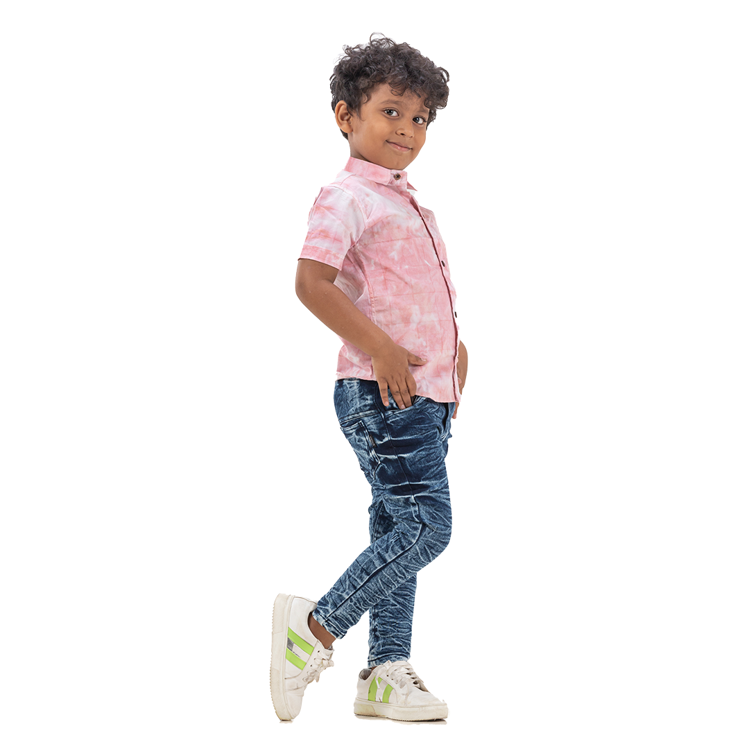 Kids Half Sleeve Shirt Pure Cotton Imported Cloud Wash_9